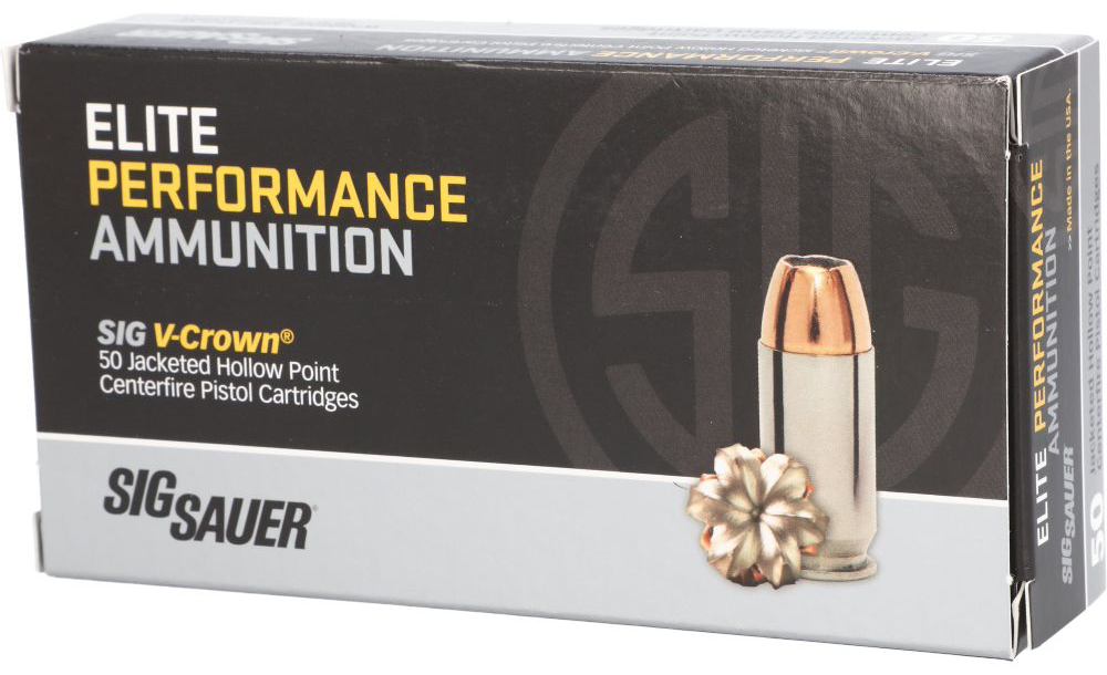 SIG AMMO 40SW 165GR ELITE V-CROWN JHP 50/20 - Sale